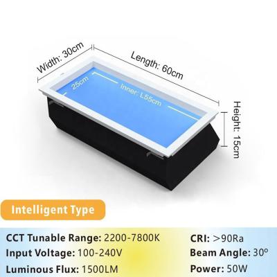 China Tuya-gecontroleerd kunstmatig dakraam met dynamisch hemel-effect Zonlichtsimulatie voor vensterloze kamers Plafonds 100V-240V Te koop