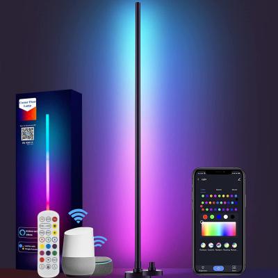 Китай Скандинавский современный светодиодный напольный светильник RGB с регулируемой яркостью для помещений Wi-Fi Alexa Voice Control продается