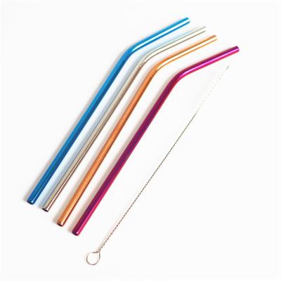 China Sustainable High Quality 304 Stainless Steel Metal Drinking Straw for sale