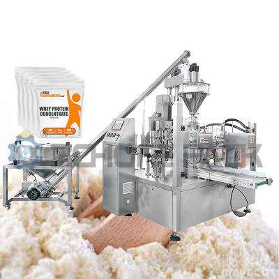 China Eight Station Protein Powder Packing Machine 60 Bags / Min 1.5kw 380v for sale