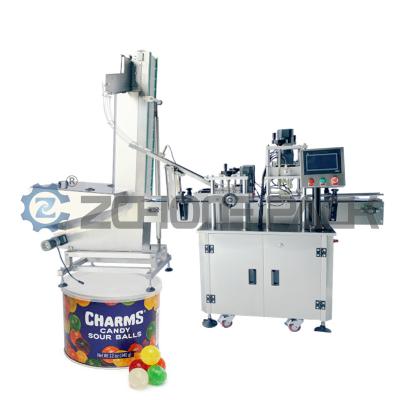 China Granular Solid Canning Machine Labeling Machine Bottle Management Machine Multi-Head Scale Filling Line Customized for sale