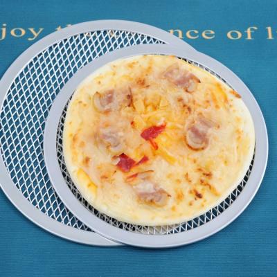 China Sustainable Factory Aluminum 7/8/9/10/11/12/13/14/16/18 Inch pizza tray pizza pan Round Pizza Net Bakeware Cook Net for sale