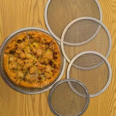China Sustainable Homemade Aluminum Pizza Tray 7 Inch Pizza Pan Pizza Net Bakeware Cook Net for sale
