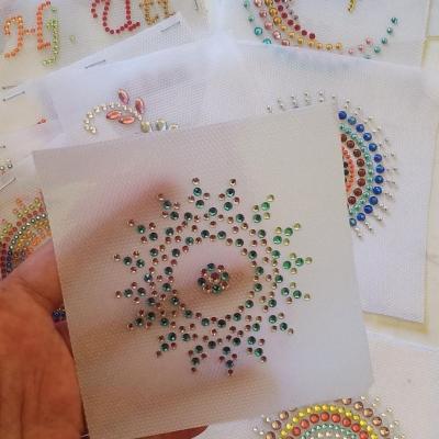 China Sticker Hotfix Cartoon Pattern Transfer Sticker Glitter Rhinestone Crystals Healing Stones for sale