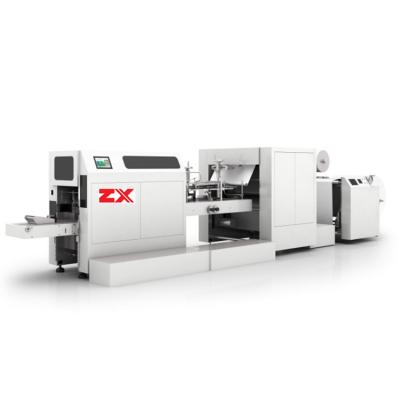China Full Automatic Hotels High Speed Roll Feeding V Bottom Paper Shopping Bag Making Machine for sale
