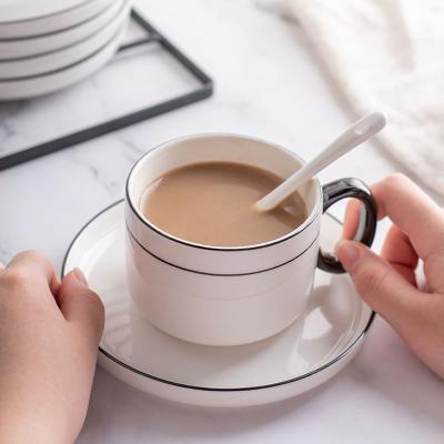 China Unique 200ml Porcelain Tea Set Sustainable Nordic Design For Cappuccino And Espresso for sale