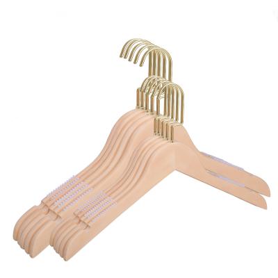 China Wholesale Minimalist Wooden Coat Hangers Anti-Slip Wooden Hanger For Clothing Clothes Manufacturer Product Kids Clothes Coat Hangers for sale