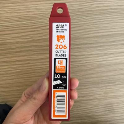 China Long Lasting 18mm Cutter Blades With Varies Depending On Usage 0.5 Mm Thickness And Durable Construction for sale