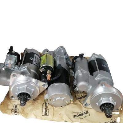 China Metal Daewoo Excavator Truck Bus Generator DV15 DH420 Engine Parts Starter Motor 65.26201-7074 For Doosan for sale