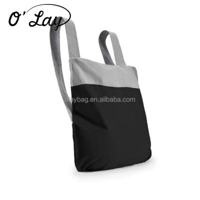China 2020 Fashion Popular Foldable Custom Printed OEM Canvas Foldable Cotton Tote Bag Backpack for sale