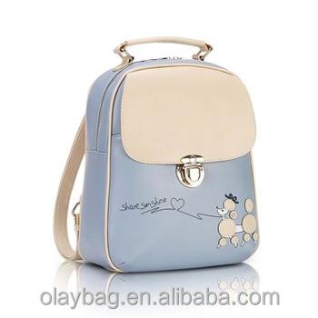 China Wholesale Korean Leather Rucksack Cute Girls Leather Backpack for sale