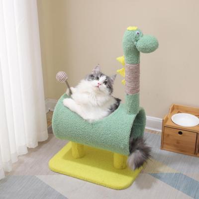 China 2021 New Sustainable Sisal Pet Interactive Wooden Cat Scratching Toys Spout For Cat Stick for sale