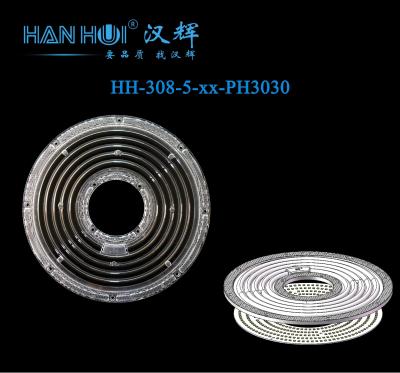 Cina 3030&2835 LED PC Eco-Materiale 92%+ Trasmittanza Lente anti-abbagliamento per UFO Lente di illuminazione a baia alta in vendita