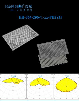 China 297 em 1pcs 2835LEDs 292.2×181.47mm Científico e racional Distribuição de luz Design baixa luz vertiginosa Streetlighting Lens à venda