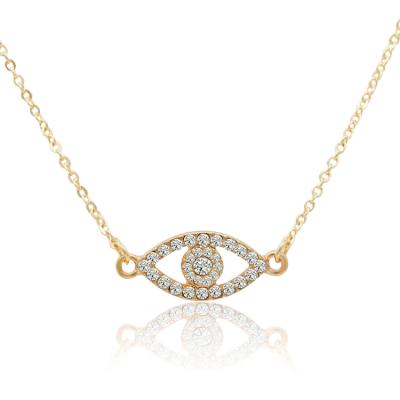 China BOHEMIA Best Quality 14k Bisuteria Gold Plated Evil Eye Evil Eye Charm Necklace for sale
