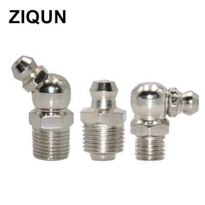China ZIQUN Auto Parts SAE Hydraulic Grease Fittings and Grease Fitting Metric Pressure Lubricator Perfect to Replace Missing or Broken Zerk Fitting for sale