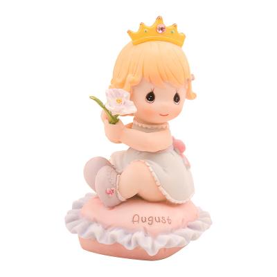 China Europe August Gladiolus Wholesale Custom Flower and Princess Home Decoration Ornaments Creative Resin Crafts for sale
