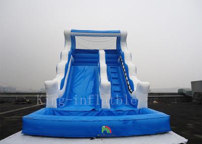 China Color azul del patio del tobogán acuático al aire libre del parque de atracciones garantía de 1 año en venta