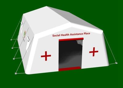 Chine Tente médicale gonflable portative faite sur commande d'événement du blanc 7.55X5.6m pour l'abri de secours à vendre