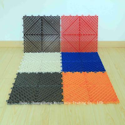 China Ultrathin Type Permeable Plastic Floor Grating Non Slip Outdoor Plastic Flooring for sale