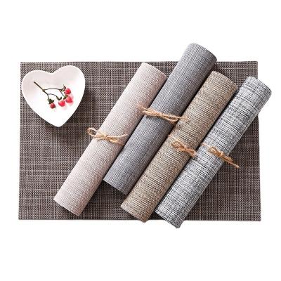 Chine Logo personnalisé Acceptable Carré Plastic Lavable PVC Placemats pour la décoration de table à vendre