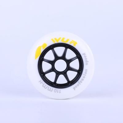 China Provincial Super Elastic Roller Skates Wheels 110mm 86A High Elastic Wear Resistant Competition Skates SHR Integrated Wheels for sale