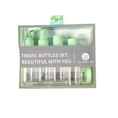 China Convenient Carry 8 Pieces 50ml Travel Bottles Set with Plastic Body Material for sale
