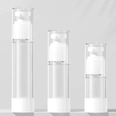 China Mass Production 30ml Airless Pump Bottle with Various Specifications Plastic Base Material for sale
