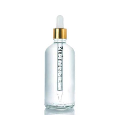 China Glass Bottle Round Shoulder For Essential Oil and The Dropper Cap with Scale numbers for sale