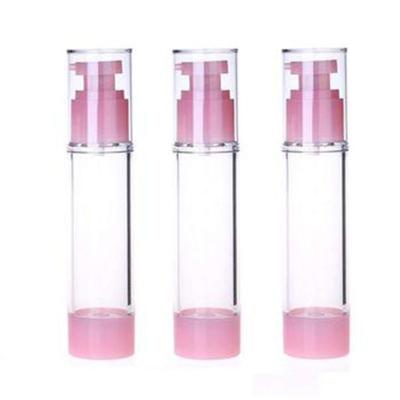 China Pink Color Normally Used Plastic 50ml Airless Pump Bottle For Cosmetic Personal Care for sale