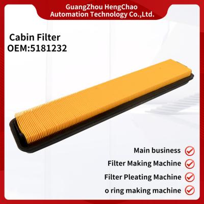 Cina filtro dell'aria rettangolare 5181232 della cabina di lunghezza di 520mm in vendita