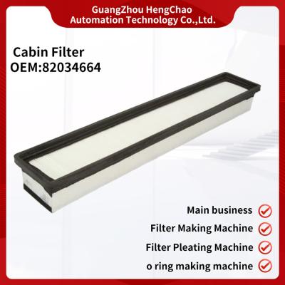Cina filtro automatico dal condizionatore d'aria dell'automobile di filtro dell'aria 82034664 della cabina di 100mm che fa macchina in vendita