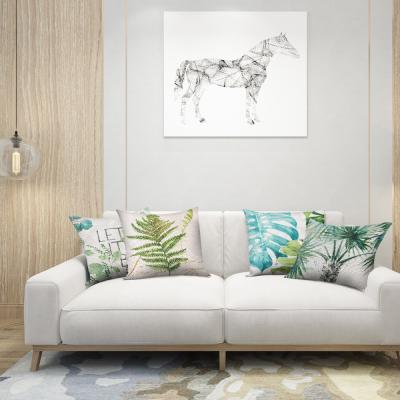 China 4PCS/Kit 45*45cm Folded Canvas Cushion Covers Decorative Canvas Sofa Pillow Cover Home Bedroom Tile Crate for sale