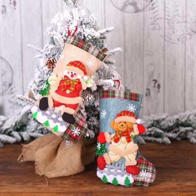 China Christmas Home Decoration 2021 New Year Stocking Stuffer Christmas Gift Candy Bag Christmas Decorations for Natal Navidad Christmas Tree Home Decoration for sale