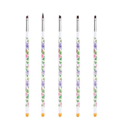 China Beauty painting tools wholesale poly pen cheap multi gel coating drawing styles metal nail kolinsky acrylic brush for sale