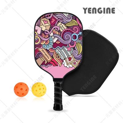 China Wholesale High Quality Yengine Graphite Pickleball Paddle Carbon Fiber Pickleball Racket 10mm Honeycomb Core Racket