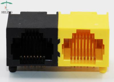Chine La double couleur 1 x 2 met en communication le connecteur à angle droit de RJ45 8P8C pour le routeur de réseau à vendre