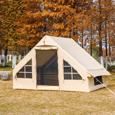 China Camouflage Game Fine Tent Luxury Camping Tent Villa/Inflatable Camp Outdoor Cotton Camping Hut Field For 2-4 Persons for sale