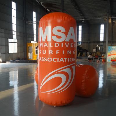 China Large Outdoor Water Stroke Marker Swim Inflatable Cylindrical Floating Buoy for sale