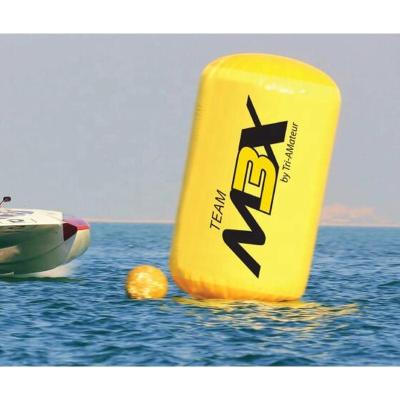 China Customized Logos Mark Inflatable Cylindrical Buoy Outdoors Inflatable Water Game for sale