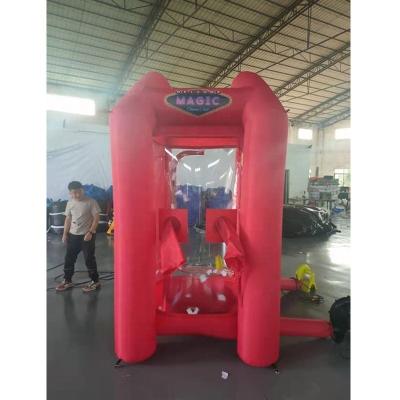 China 210D Oxford Cloth +0.3mm PVC Inflatable Cube Cash Inflatable Grab Machine Inflatable Money Money Promotion Advertising Booth for sale