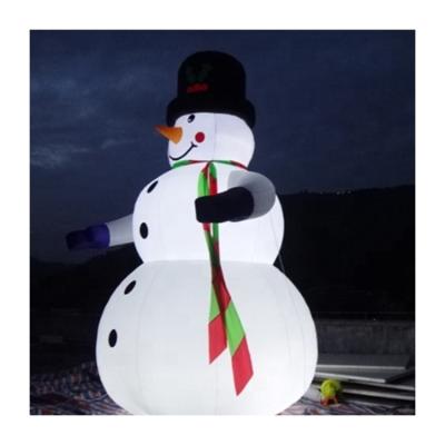 China Inside and Outside Wearing Hat Lovely 20ft Tall Inflatable Snowman for Outdoor Christmas Decoration for sale