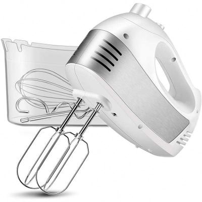 China Electric Beater Ejector Button Hand Mixer 5-Speed Hand Mixer with Turbo Hand Held Kitchen Mixer Includes Beaters Dough Hooks and Storage Case for sale