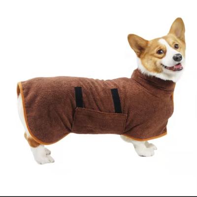 China Super Absorbent Coat Quick Dry Cat Bath Robe Towel Dry Dog Microfiber Dog Bathrobe Viable Soft Dry Towel Robes for sale