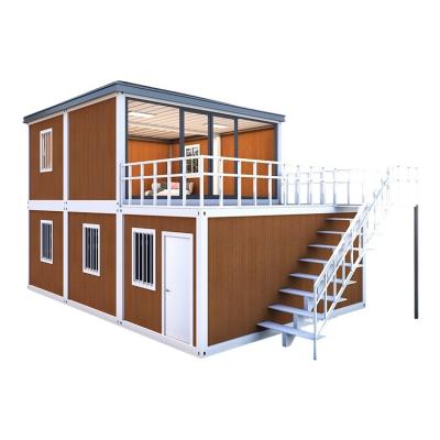 China Steel Door 2 Storey Prefab Modular 3 4 Bedroom Container House for sale