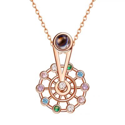China TRENDY Rose Gold Ferris Wheel in Memory 100 Language Projections for sale