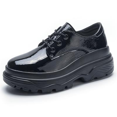 China Soled New Style Causal Daily Round Sports Small Chunky Mary Jane Shoes For Women Leather Shoes For Women for sale