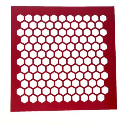 China Customized Plain Weave Stainless Steel Hexagonal Perforated Hole Metal Mesh for sale
