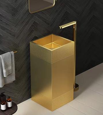 Chine Matériel de l'évier SUS304 de Matte Finished Stainless Steel Pedestal pour la salle de bains à vendre