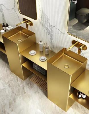 Chine Type de position de plancher de lavabo d'évier de piédestal d'acier inoxydable de colonne de place à vendre